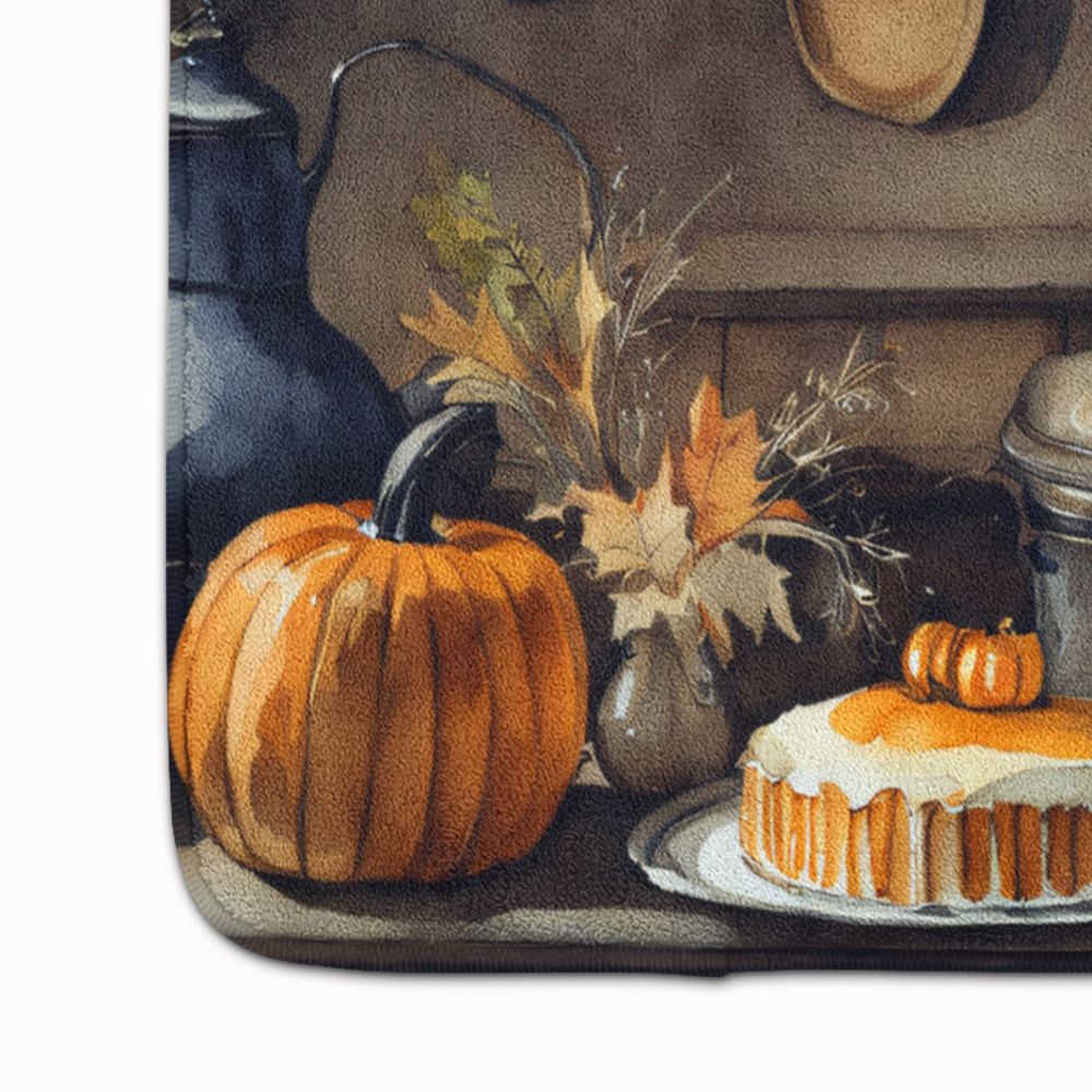 Australian Shepherd Fall Kitchen Pumpkins Memory Foam Kitchen Mat Machine Washable Anti-Fatigue Mat Cushion Comfort Bath Mat or Kitchen Rug