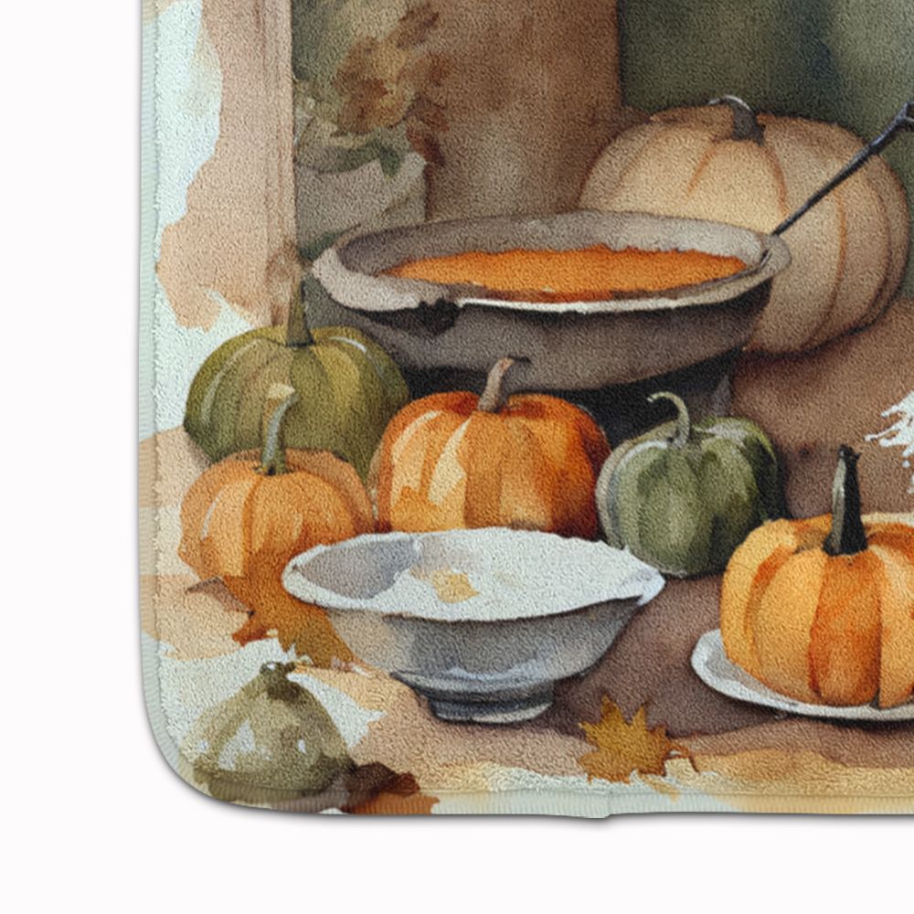 Shih Tzu Fall Kitchen Pumpkins Memory Foam Kitchen Mat Machine Washable Anti-Fatigue Mat Cushion Comfort Bath Mat or Kitchen Rug