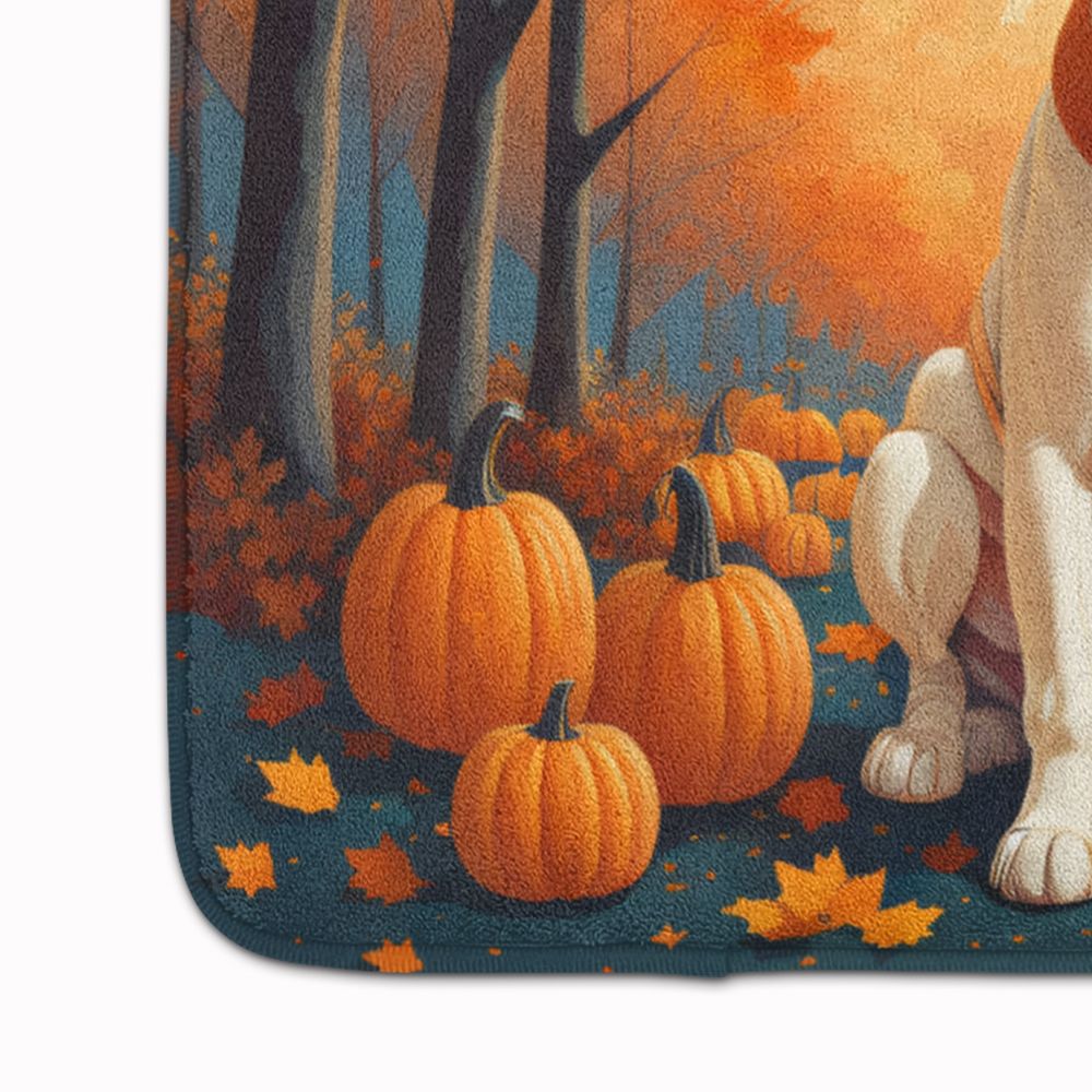 White Boxer Fall Memory Foam Kitchen Mat Machine Washable Anti-Fatigue Mat Cushion Comfort Bath Mat or Kitchen Rug