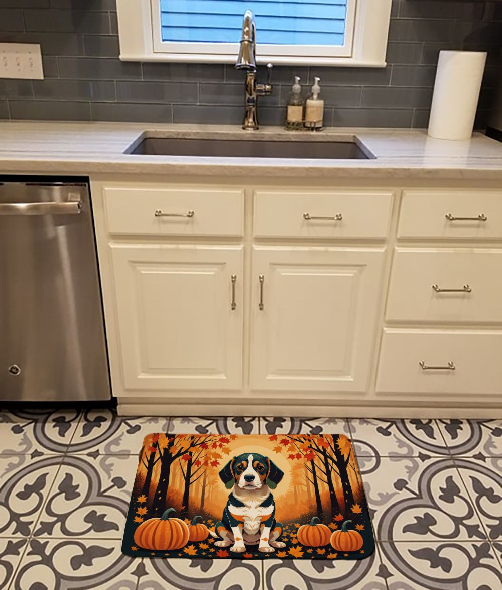 Beagle Fall Memory Foam Kitchen Mat Machine Washable Anti-Fatigue Mat Cushion Comfort Bath Mat or Kitchen Rug