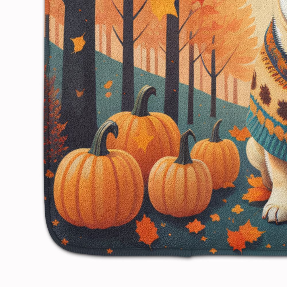 Fawn Pug Fall Memory Foam Kitchen Mat Machine Washable Anti-Fatigue Mat Cushion Comfort Bath Mat or Kitchen Rug