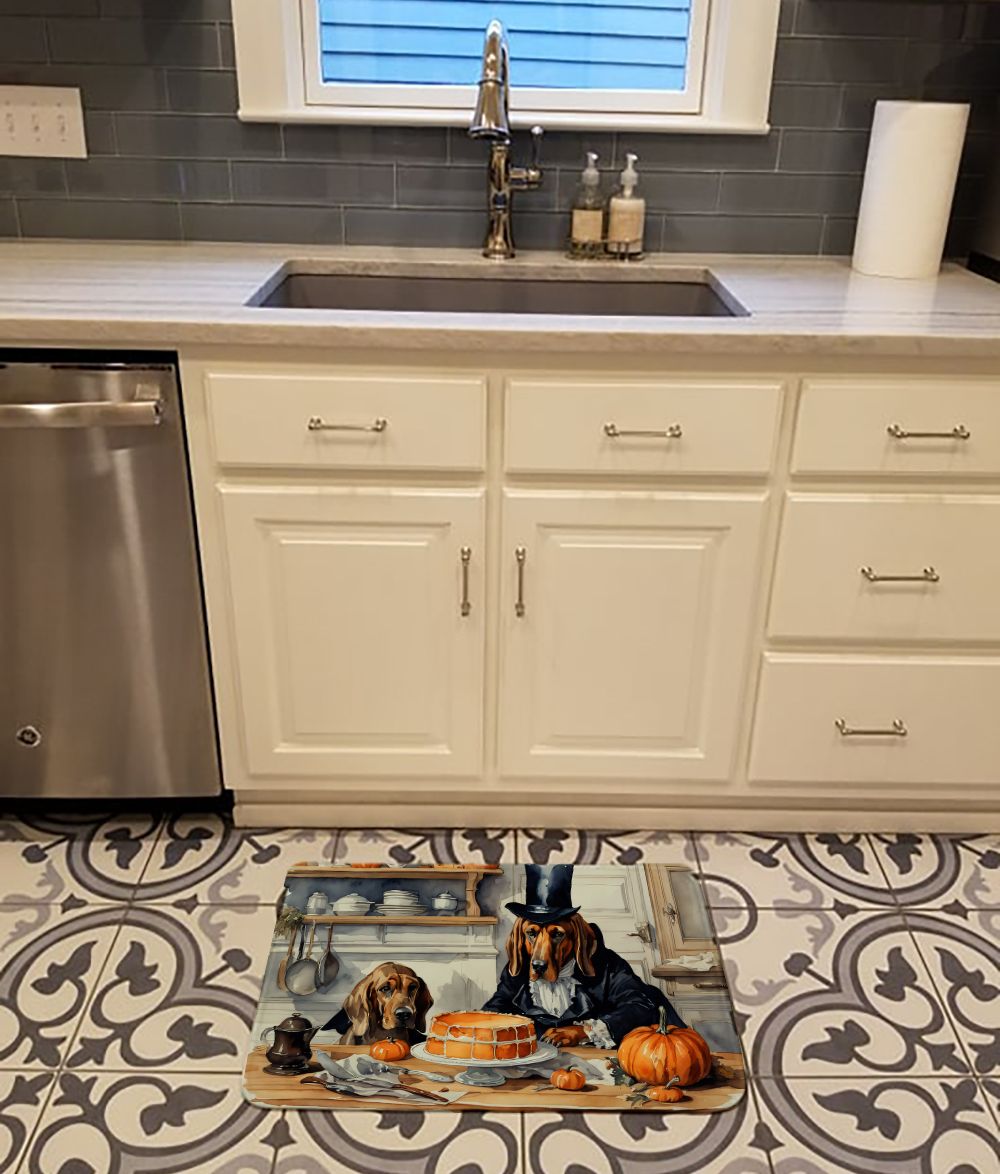 Bloodhound Fall Kitchen Pumpkins Memory Foam Kitchen Mat Machine Washable Anti-Fatigue Mat Cushion Comfort Bath Mat or Kitchen Rug