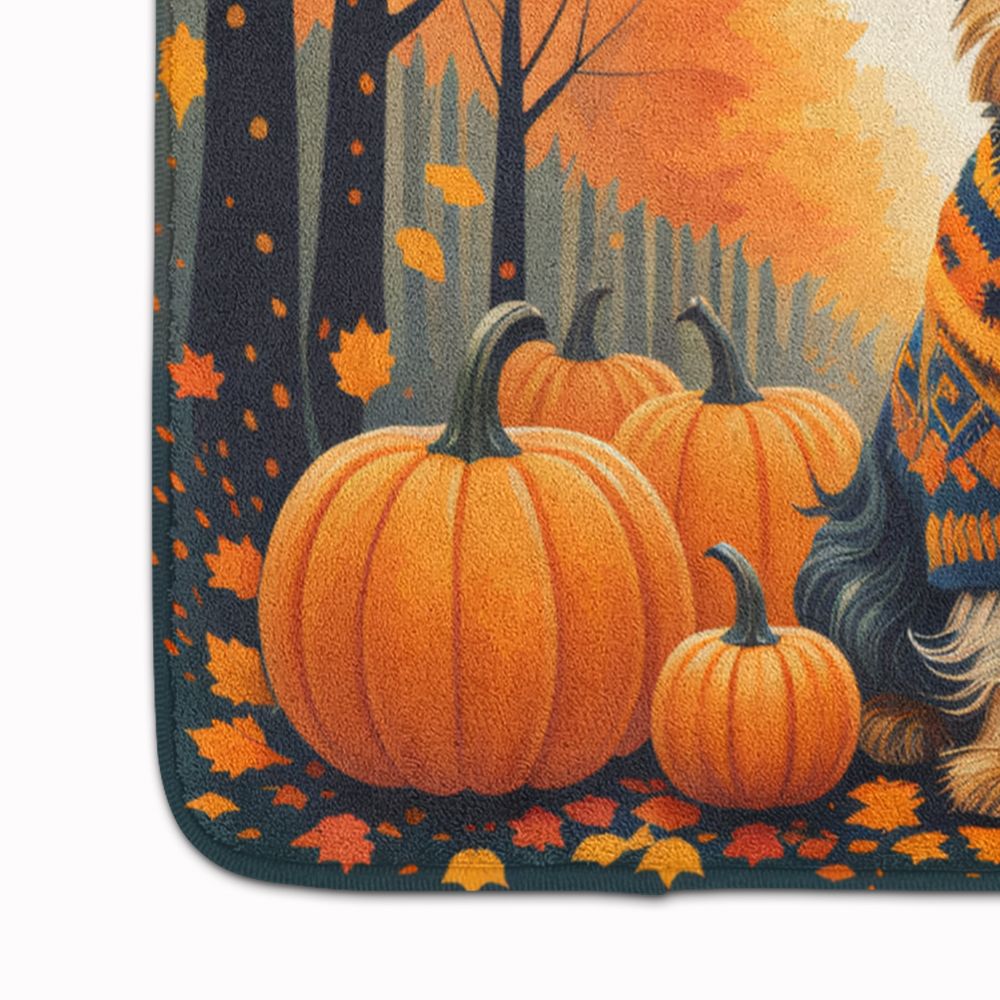 Yorkshire Terrier Fall Memory Foam Kitchen Mat Machine Washable Anti-Fatigue Mat Cushion Comfort Bath Mat or Kitchen Rug
